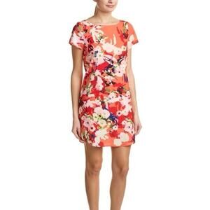 Yumi Kim Elana Floral Zipper Vermillion Bloom Shift Dress‎ Mini Artsy Chic XS
